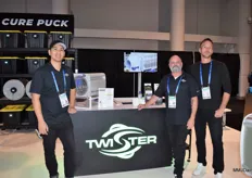 Aaron Seminiano, John Mazula and Jay Evans of Twister Technologies, providing cannabis processing technology